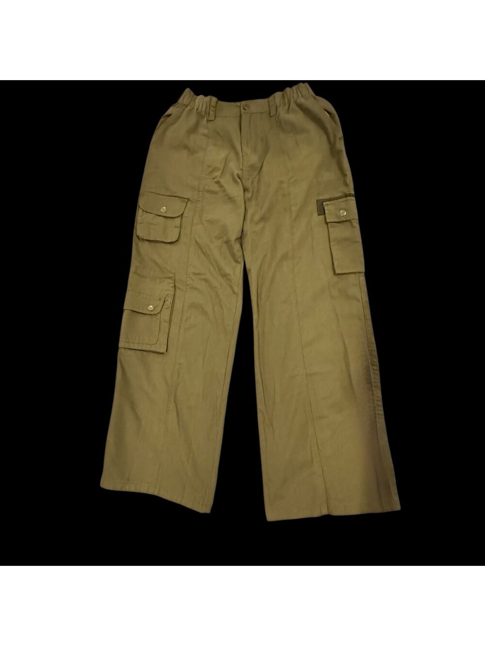Flamingo Cargo Pants SZ L Women's Army Green Casual Streetwear New W/O Tags